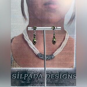 Silpada VERY RARE 🦄 Sterling Citrine Peridot Gemstone Drop Earrings on Post